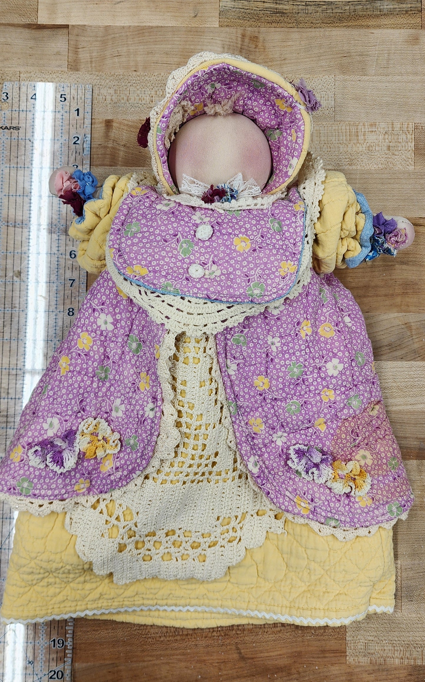 Grandma's Vintage Quilt/Linen Doll