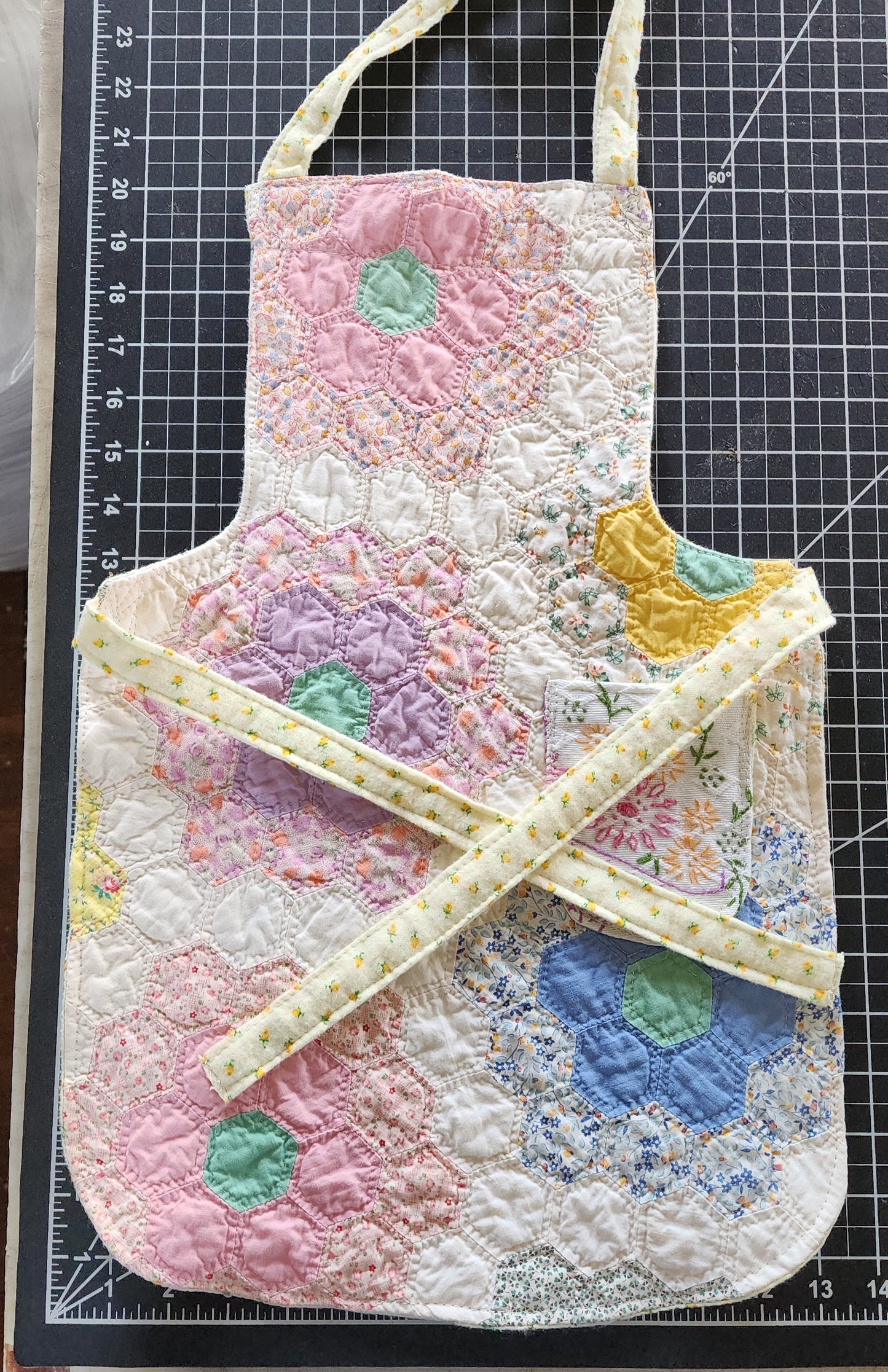 Grandma's Vintage Quilt/Linen Children's Apron