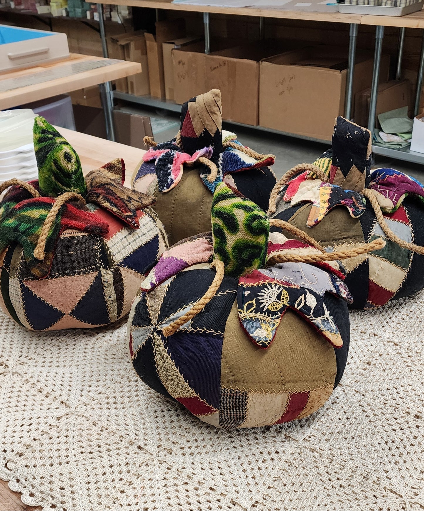 Grandma's Vintage Quilt Pumpkin - Lot B