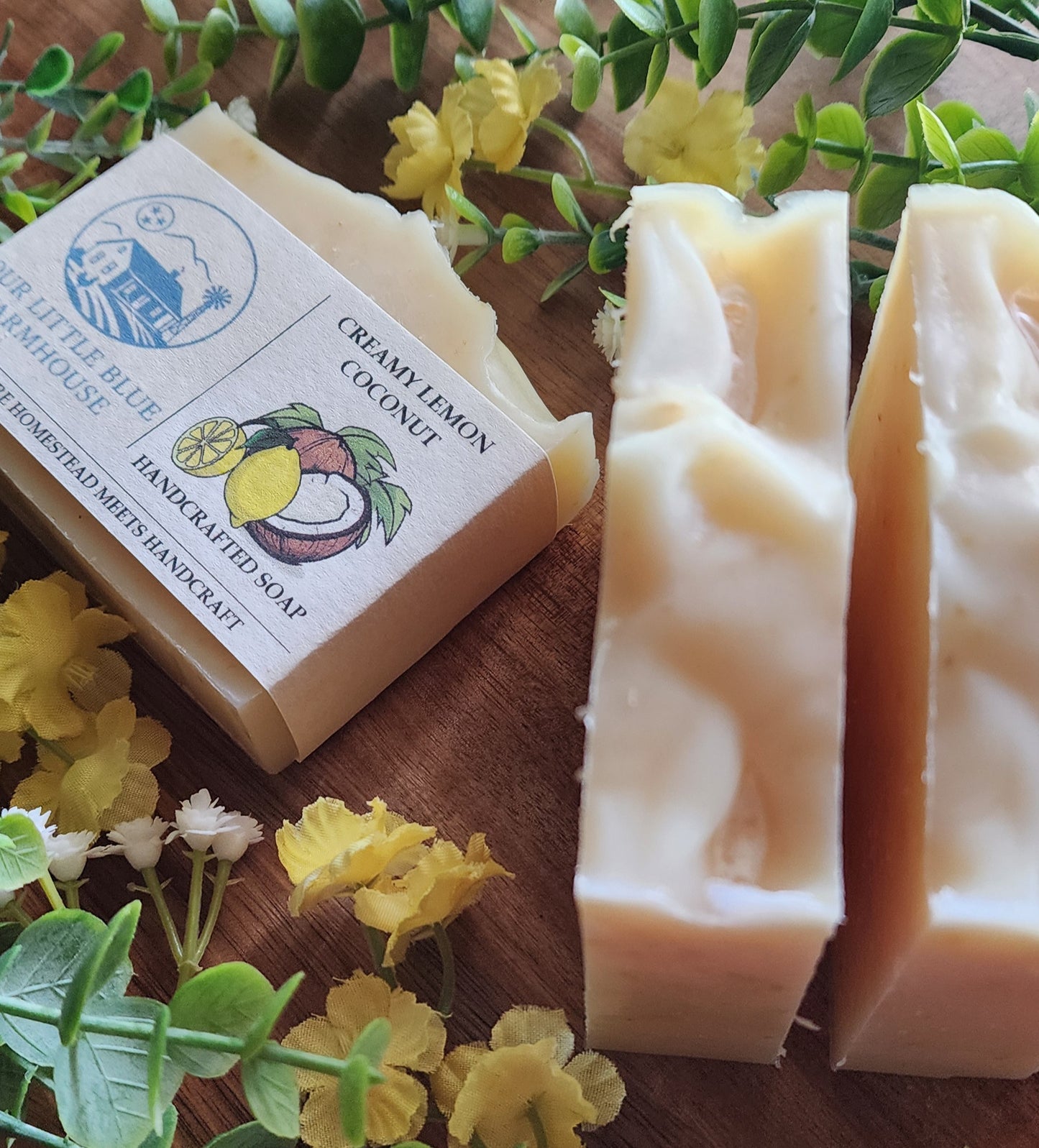 Creamy Lemon Coconut Handmade Soap