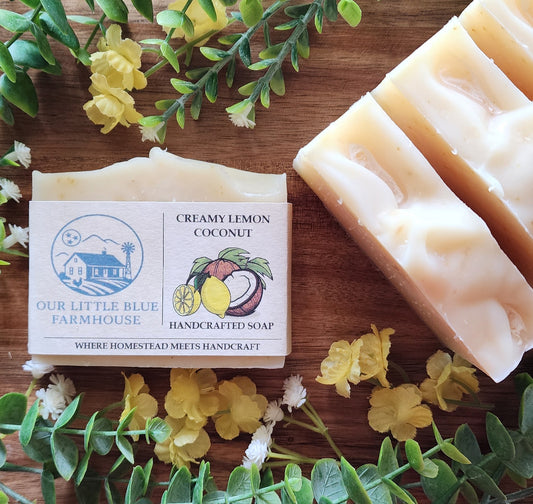 Creamy Lemon Coconut Handmade Soap