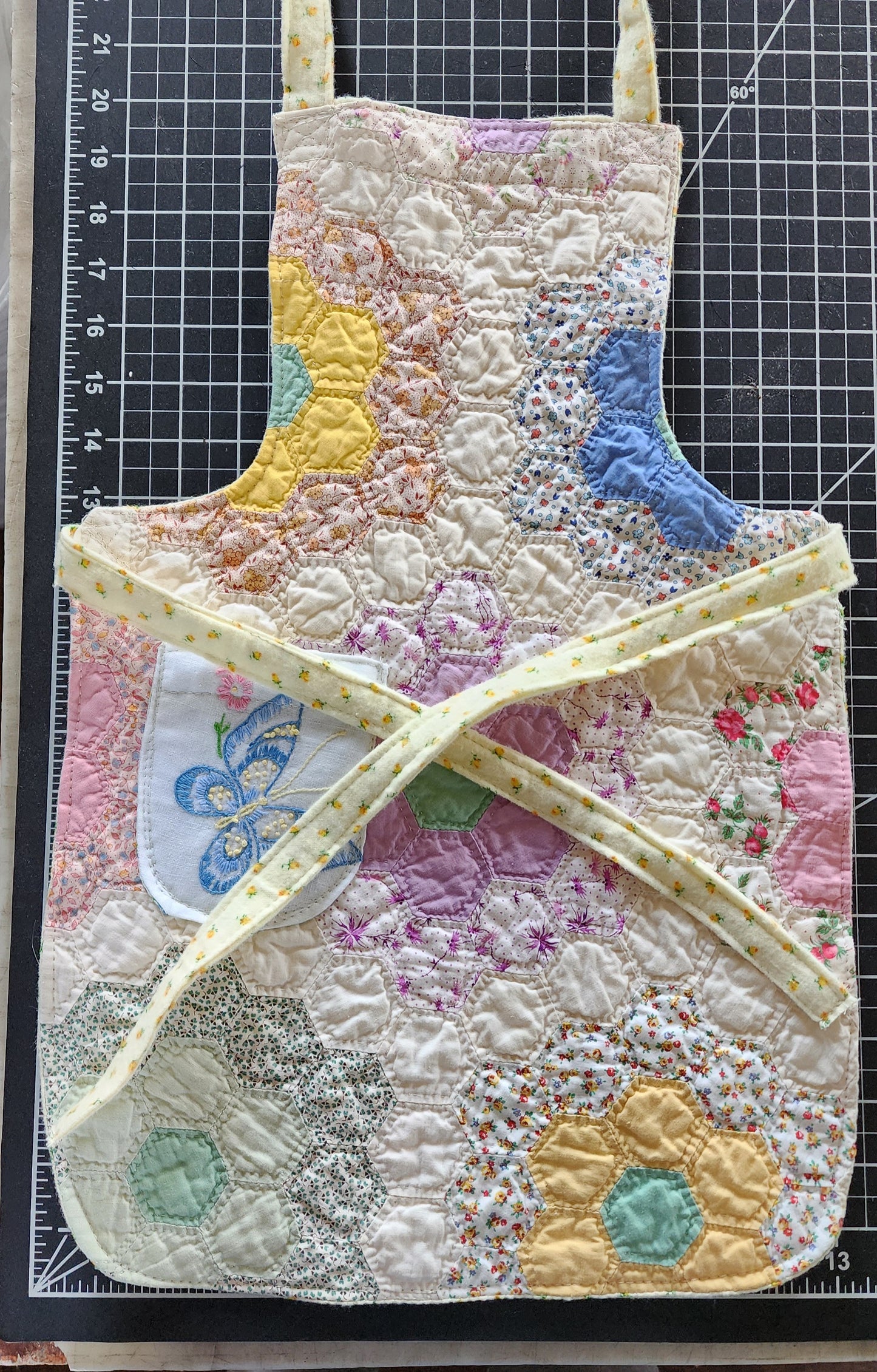 Grandma's Vintage Quilt/Linen Children's Apron