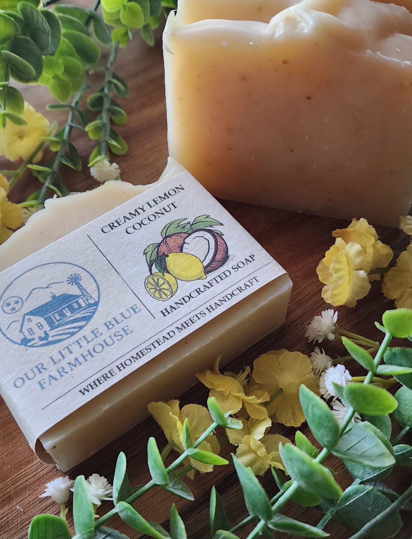 Creamy Lemon Coconut Handmade Soap
