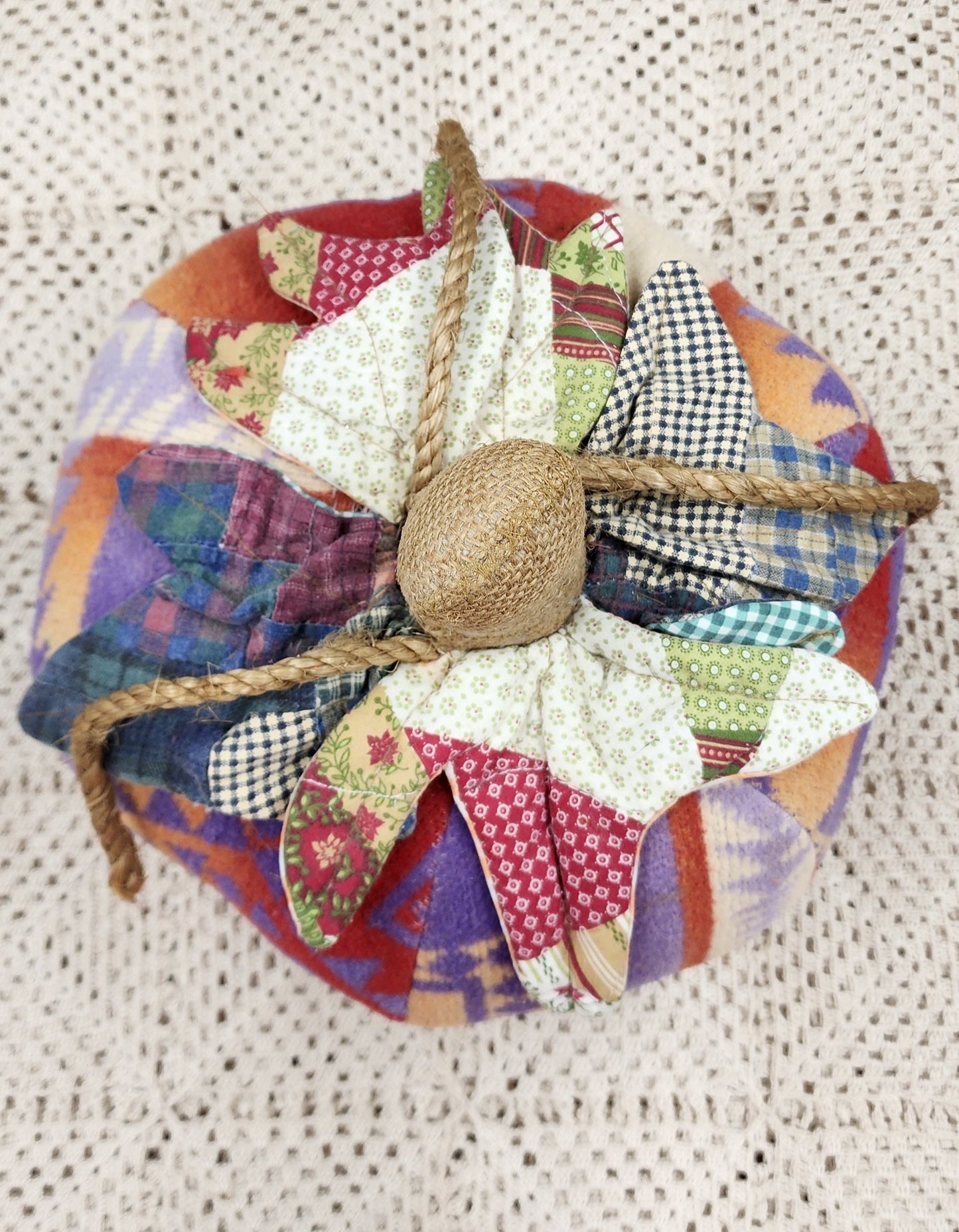 Grandma's Vintage Linen Pumpkin