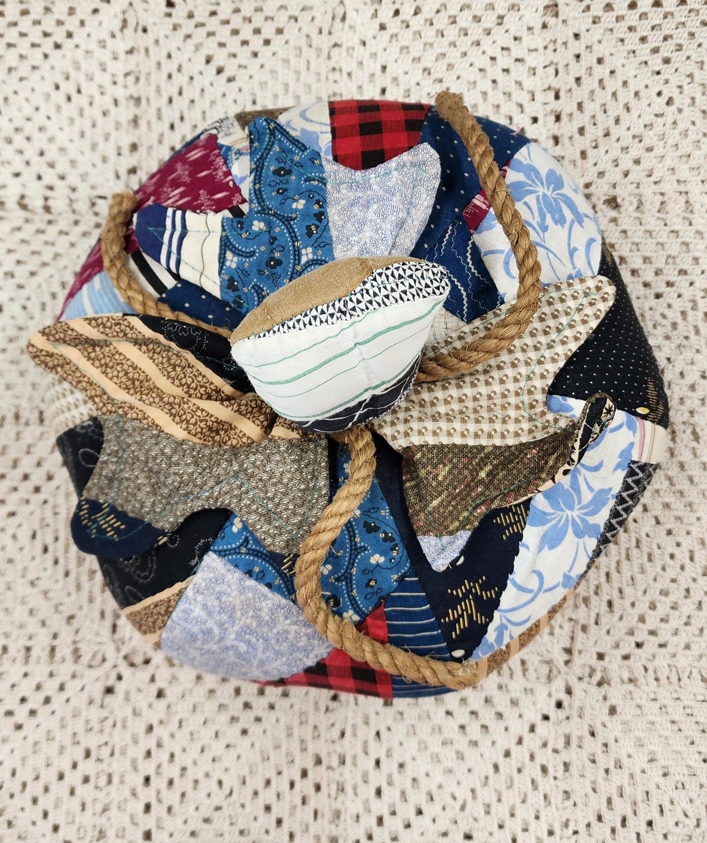 Grandma's Vintage Quilt Pumpkin