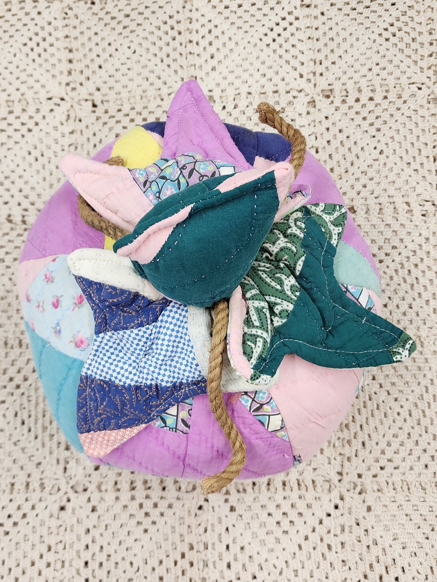 Grandma's Vintage Quilt Pumpkin