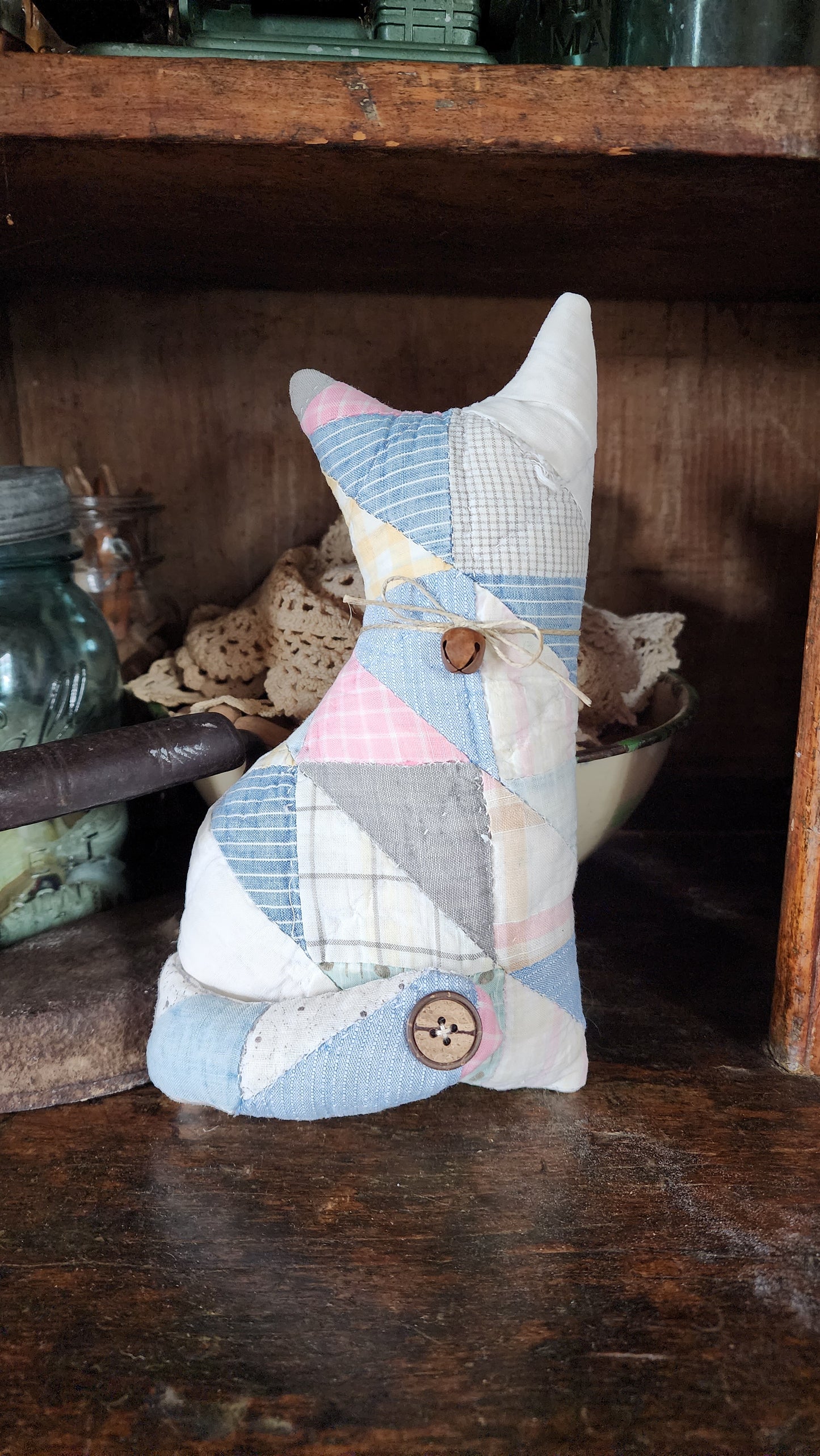 Vintage Quilt Country Cat