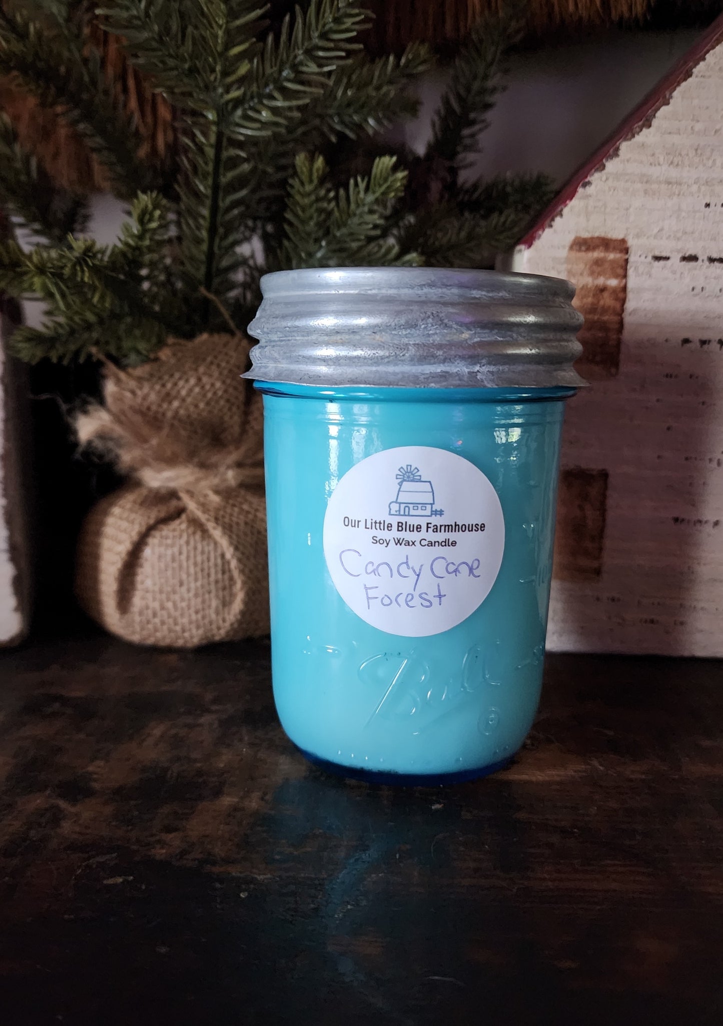 Soy Wax Candle - Candy Cane Forest