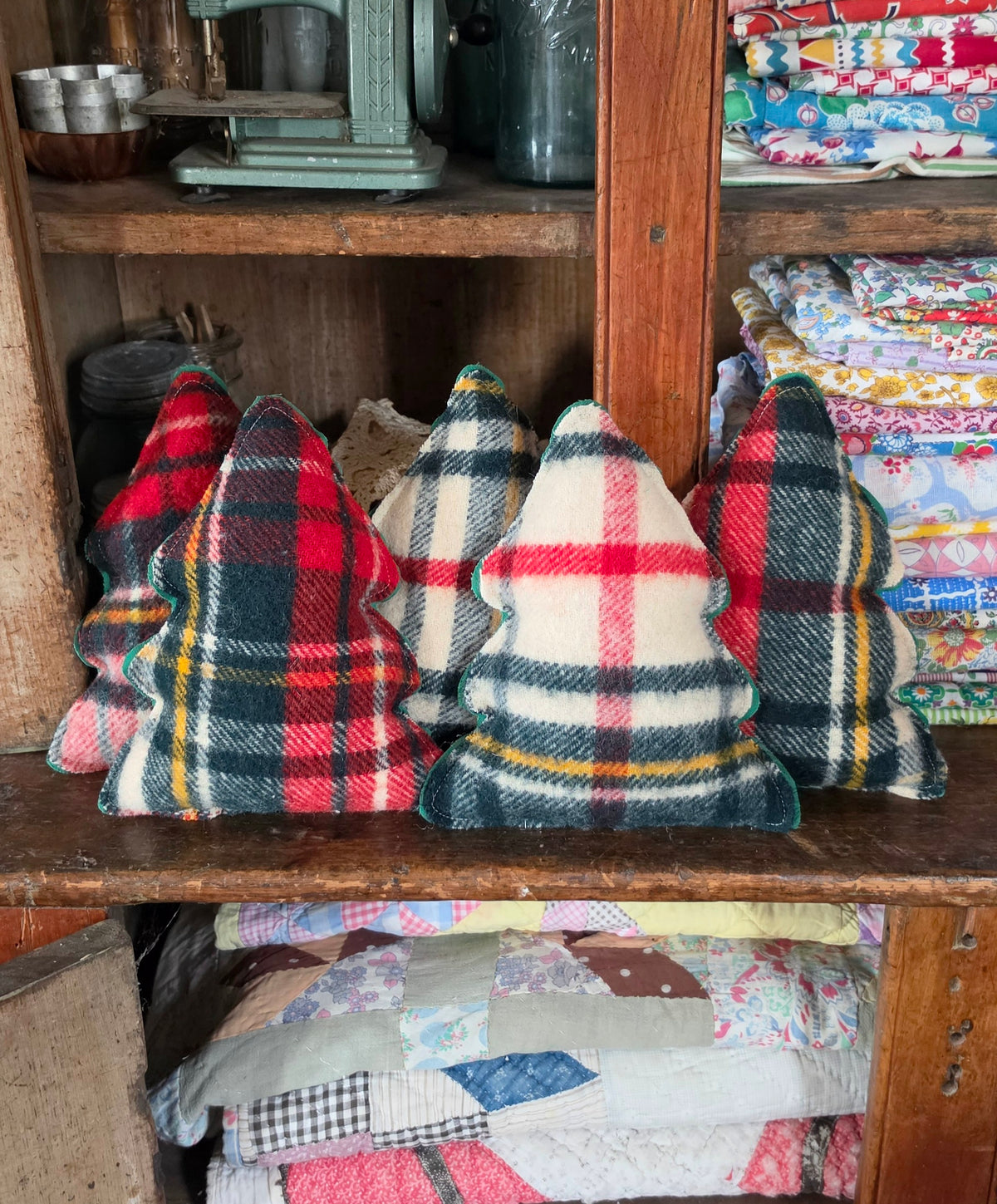 Vintage Wool Christmas Tree