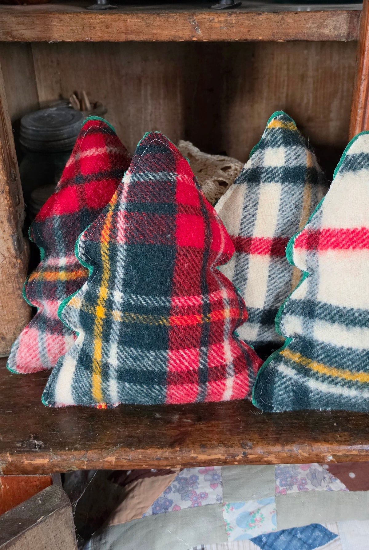 Vintage Wool Christmas Tree