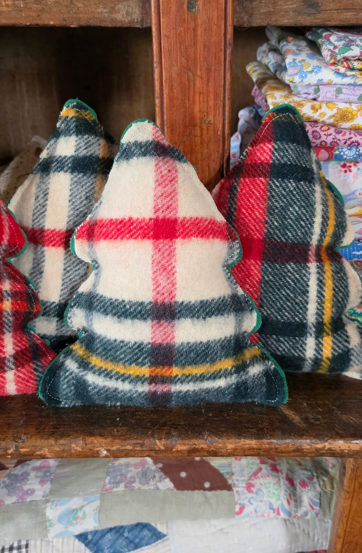 Vintage Wool Christmas Tree