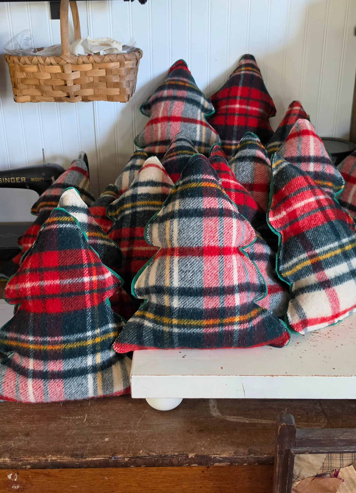 Vintage Wool Christmas Tree