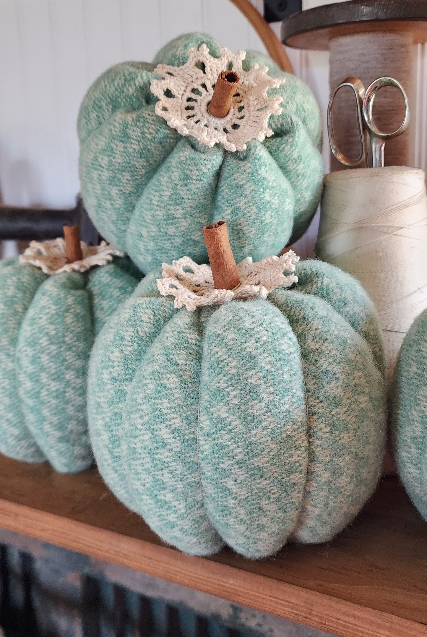 Vintage Wool Pumpkin