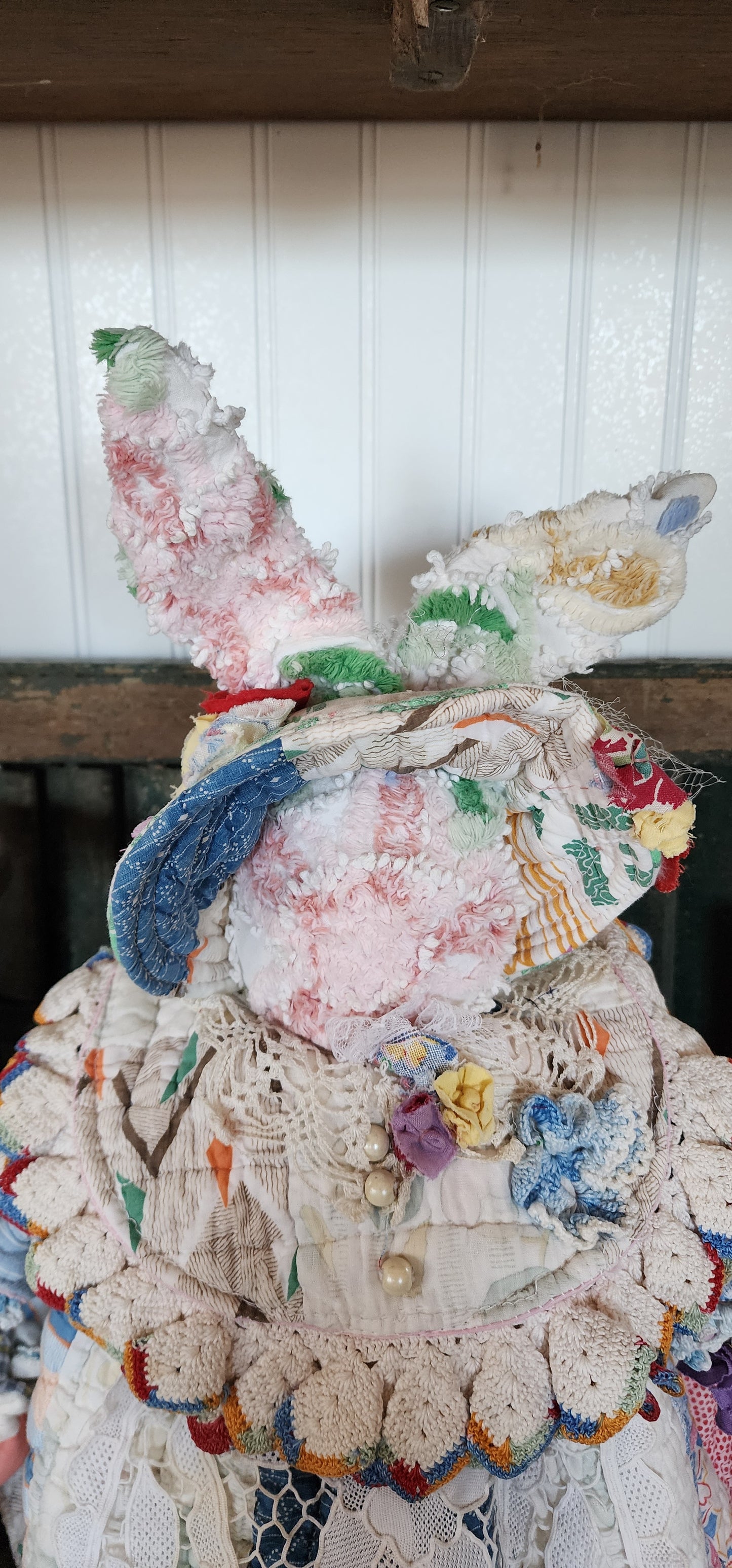 Grandma's Vintage Quilt/Linen Bunny