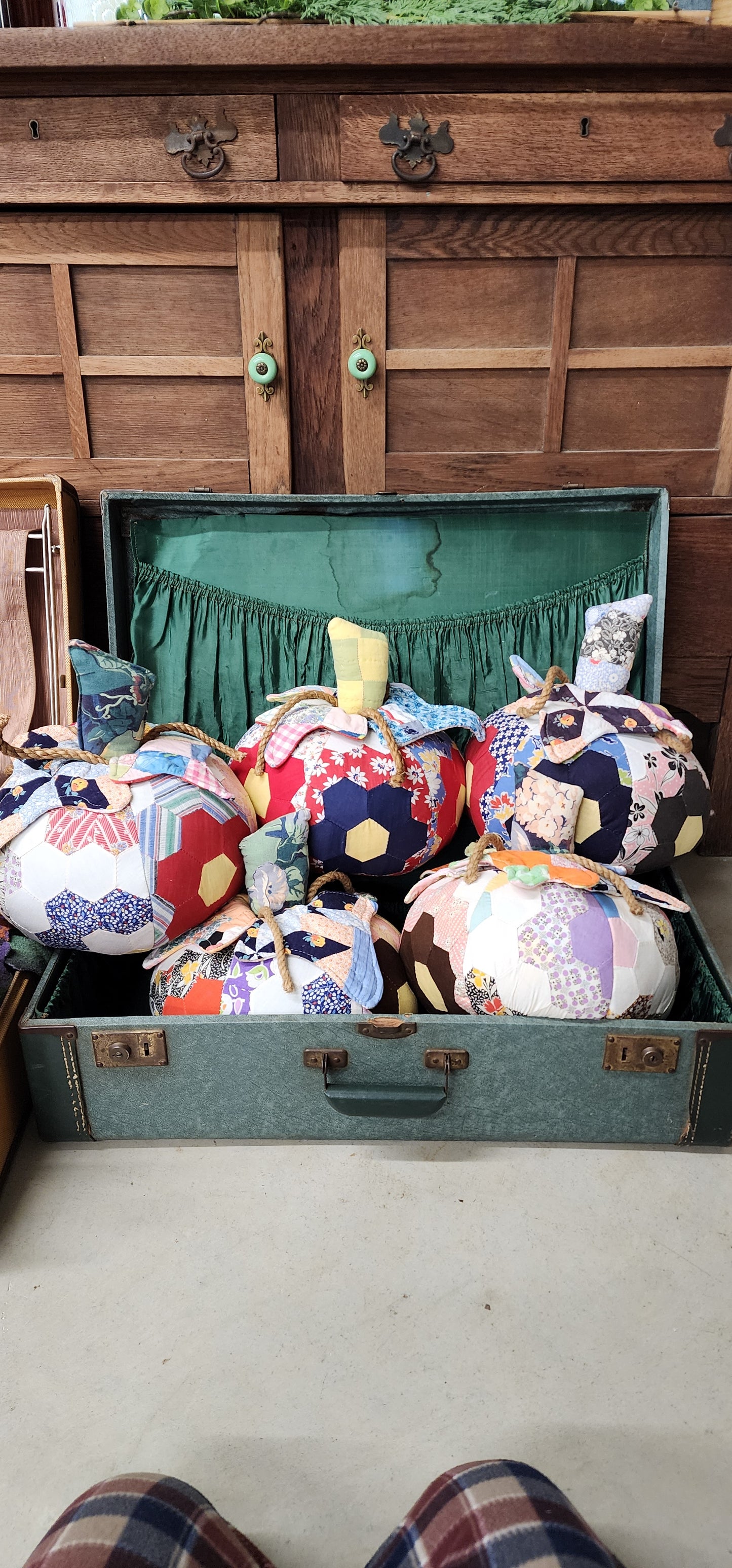 Grandma's Vintage Quilt Pumpkin - Lot E