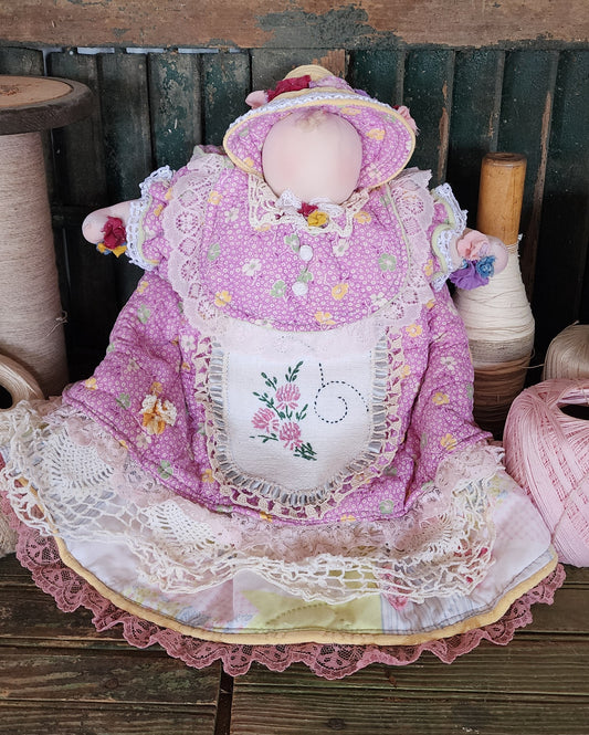 Grandma's Vintage Quilt/Linen Doll