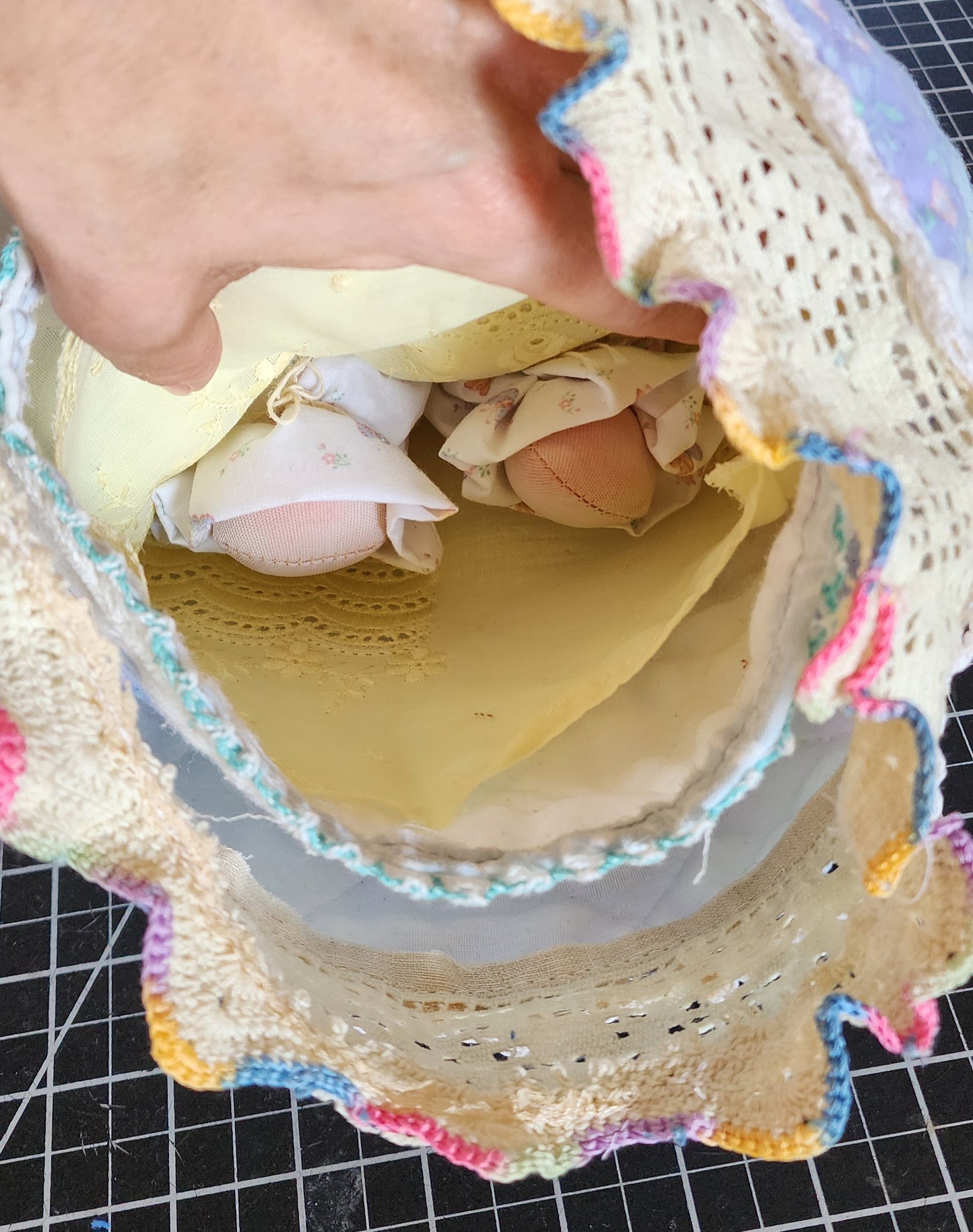 Grandma's Vintage Quilt/Linen Doll