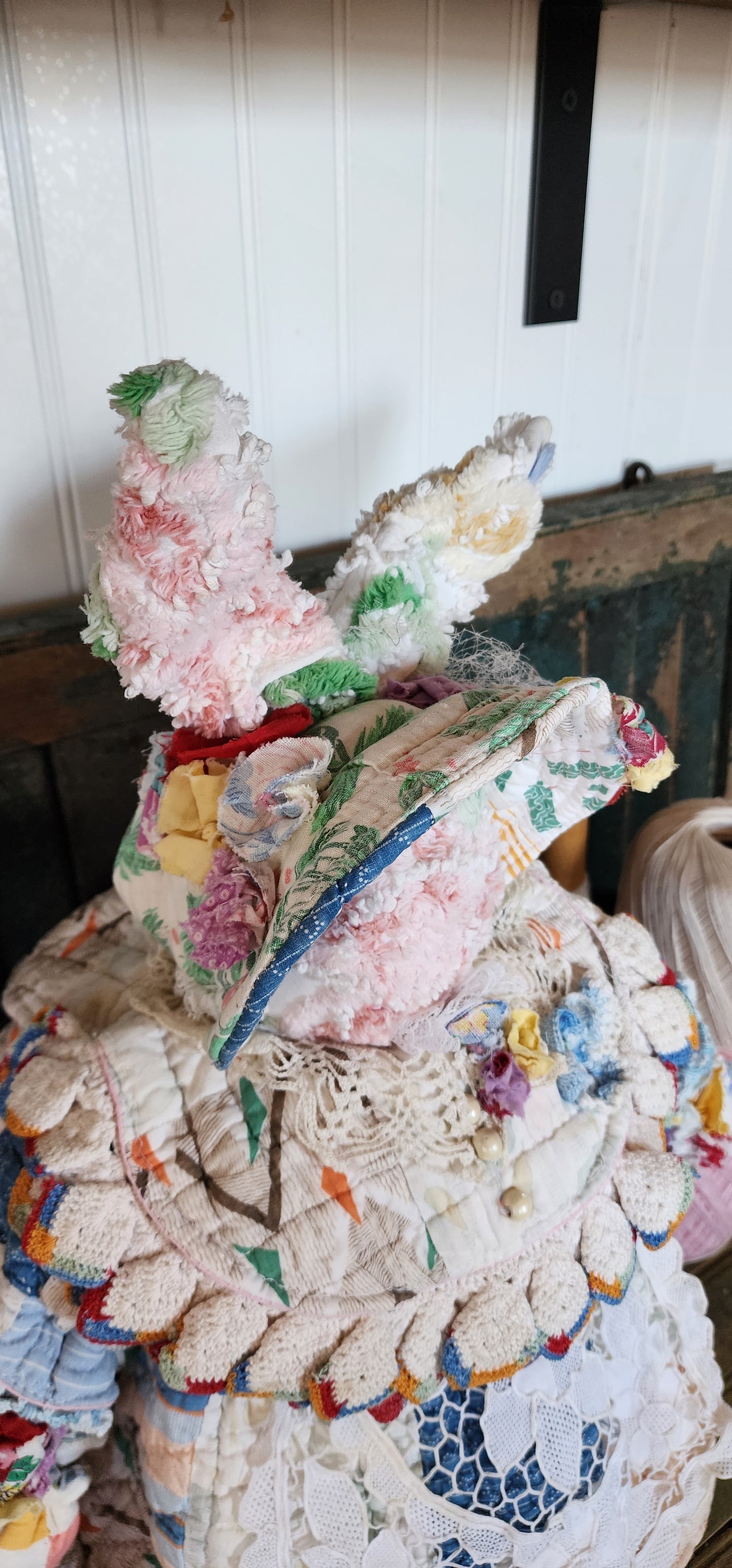 Grandma's Vintage Quilt/Linen Bunny