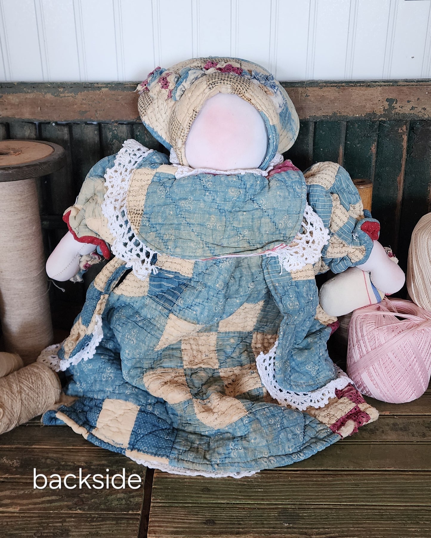 Grandma's Vintage Quilt/Linen Doll