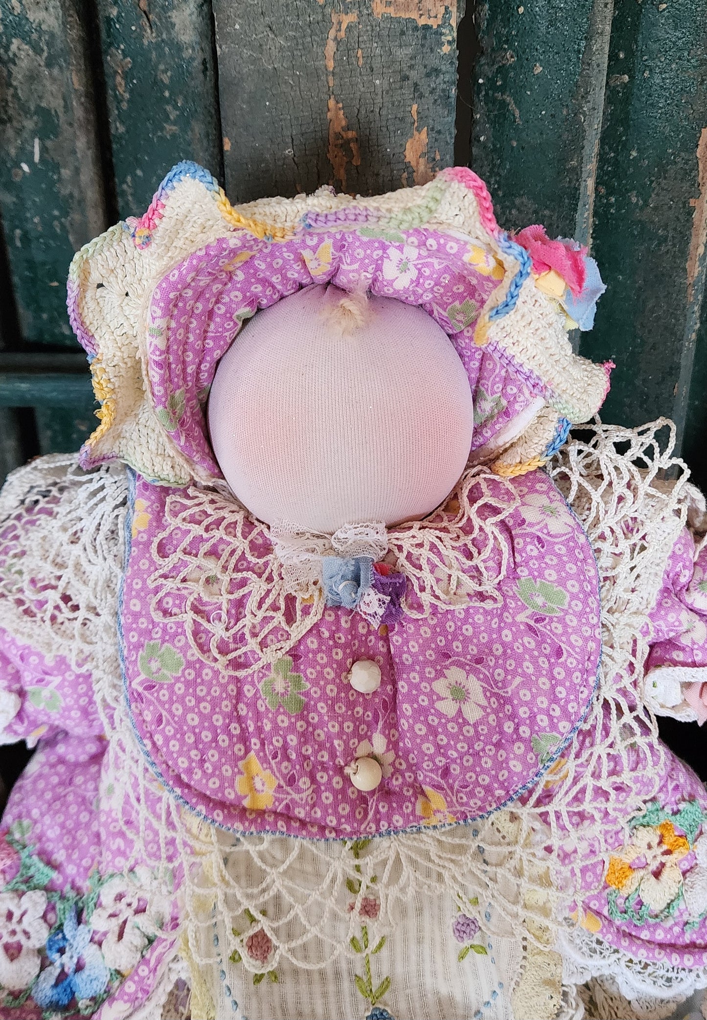 Grandma's Vintage Quilt/Linen Doll