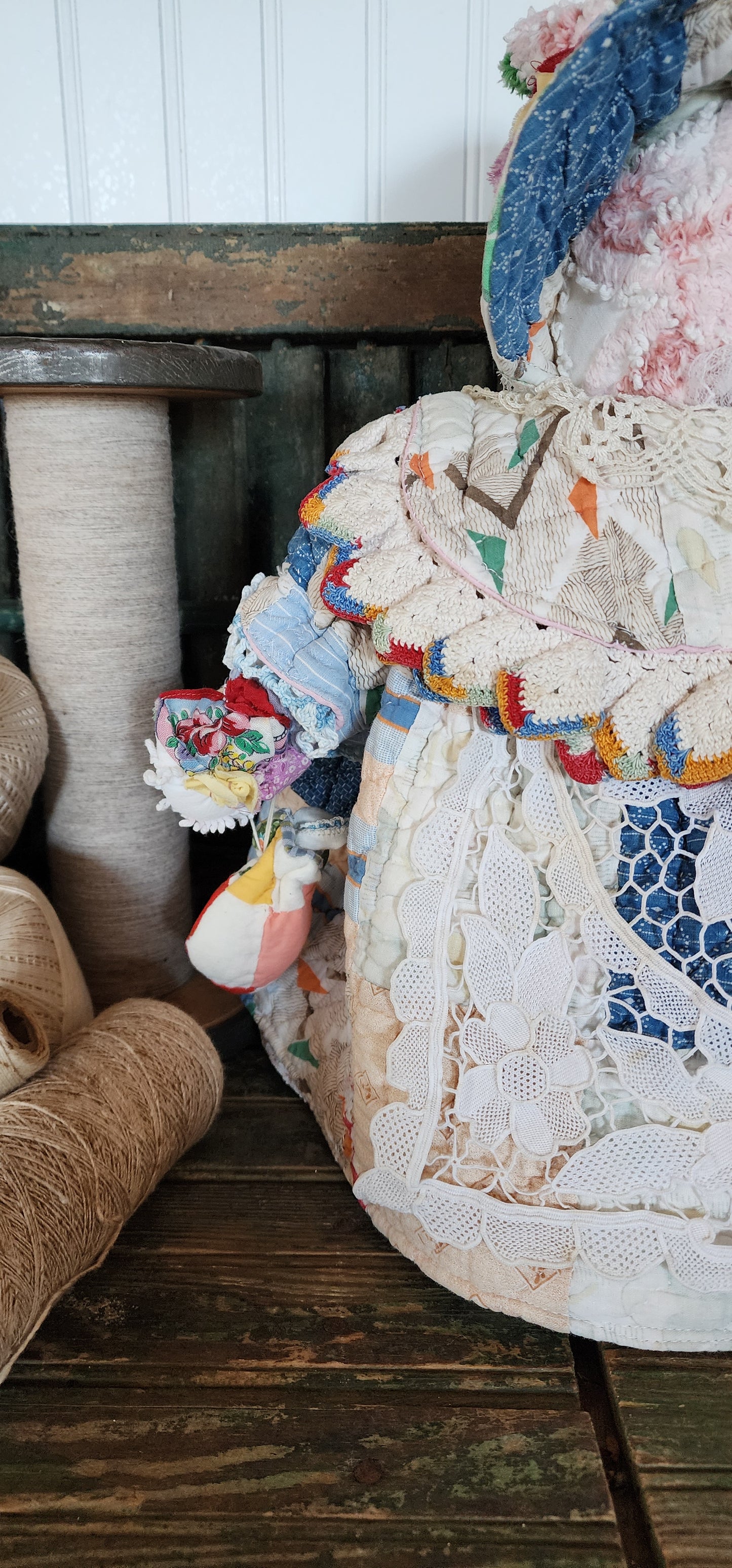 Grandma's Vintage Quilt/Linen Bunny