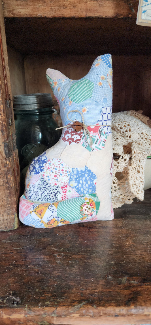 Vintage Quilt Country Cat