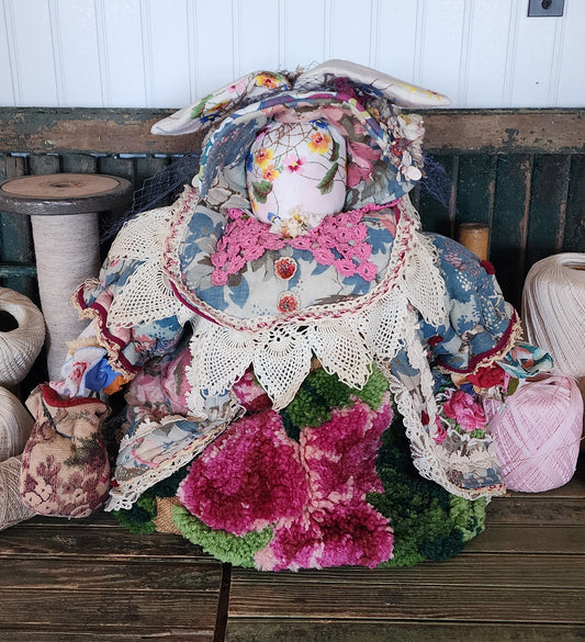 Grandma's Vintage Quilt/Linen Bunny