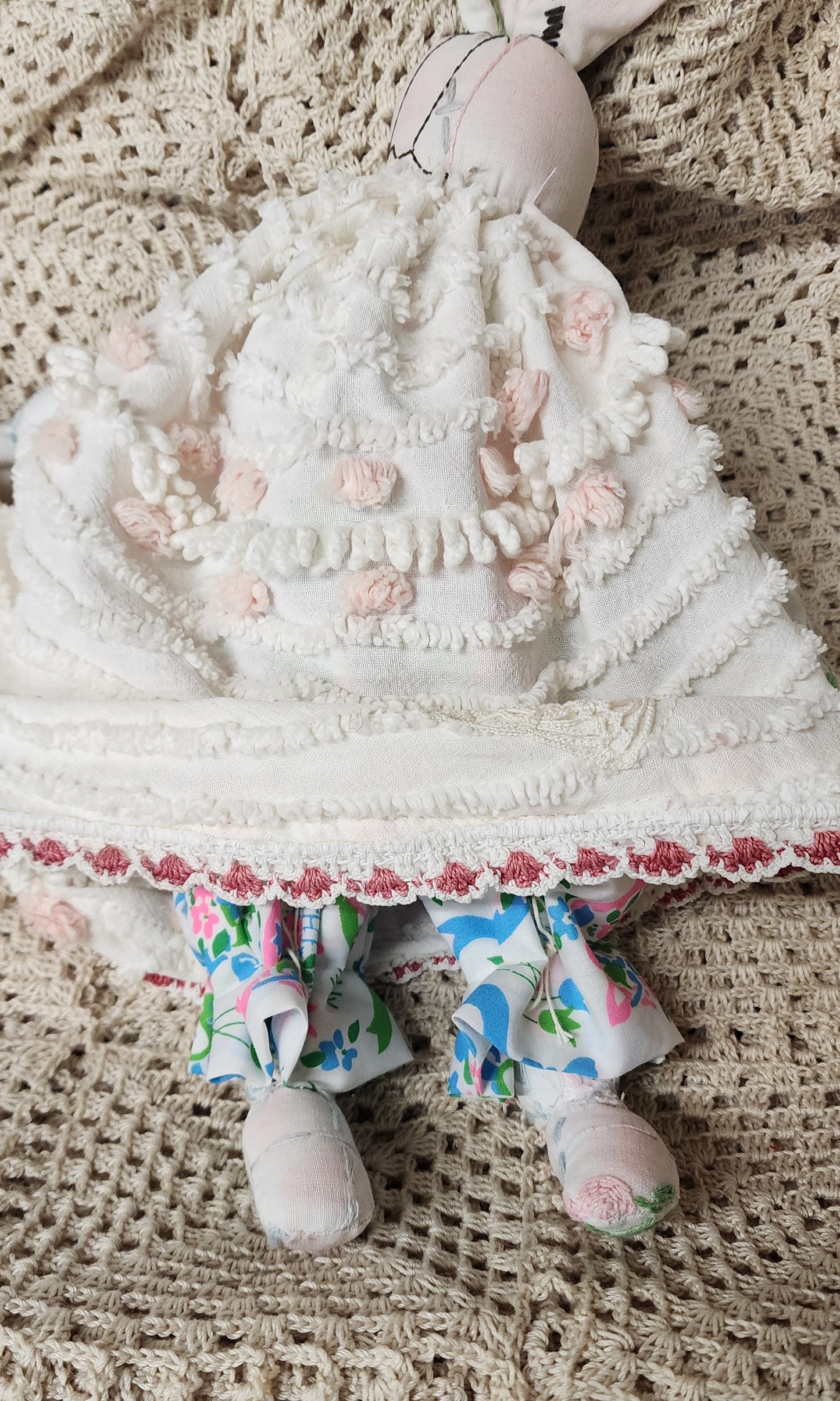 Grandma's Vintage Linen Bunny Set of Two