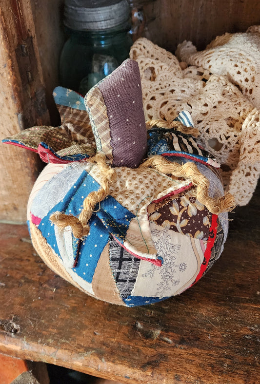 Grandma's Vintage Quilt Pumpkin