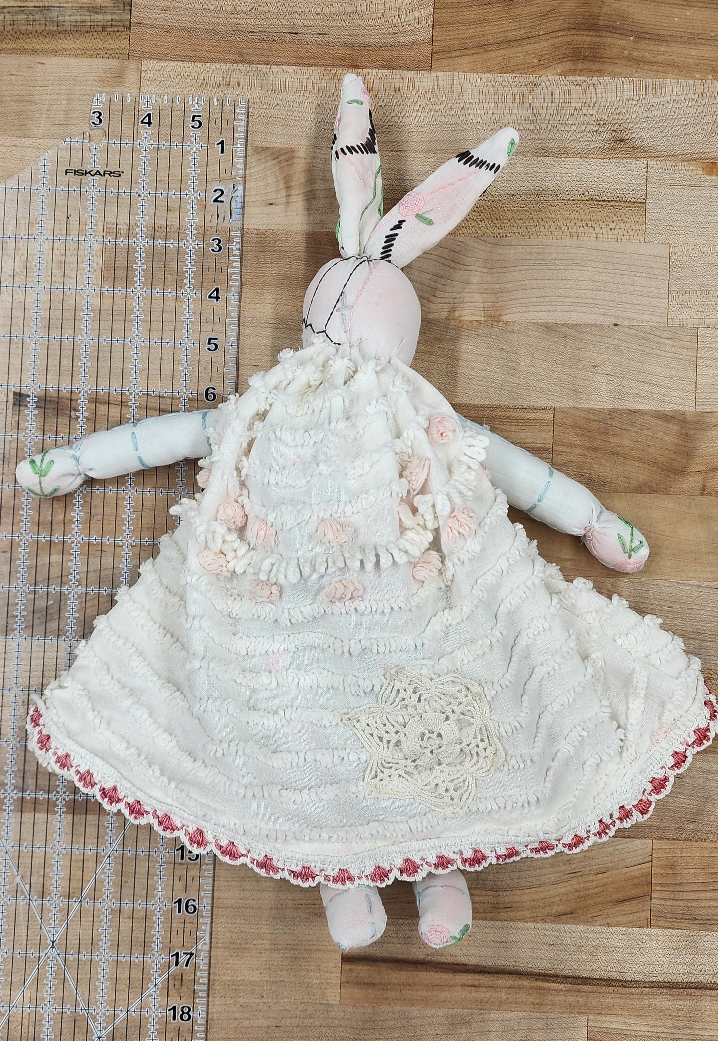 Grandma's Vintage Linen Bunny Set of Two