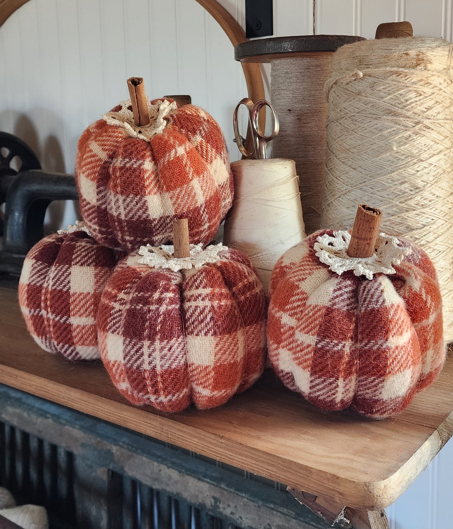 Vintage Wool Pumpkin