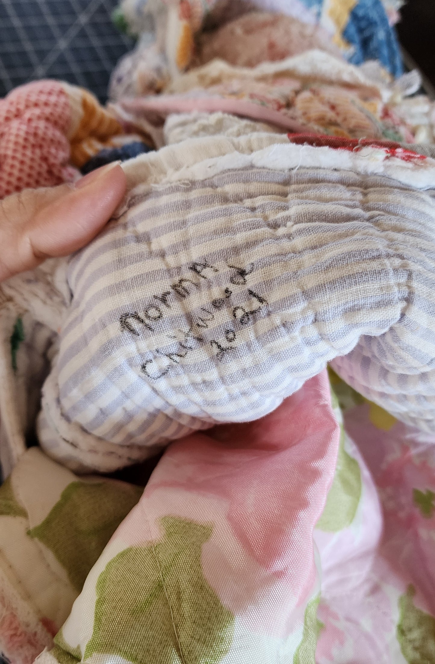 Grandma's Vintage Quilt/Linen Bunny