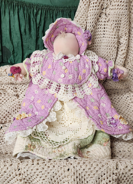Grandma's Vintage Quilt/Linen Doll