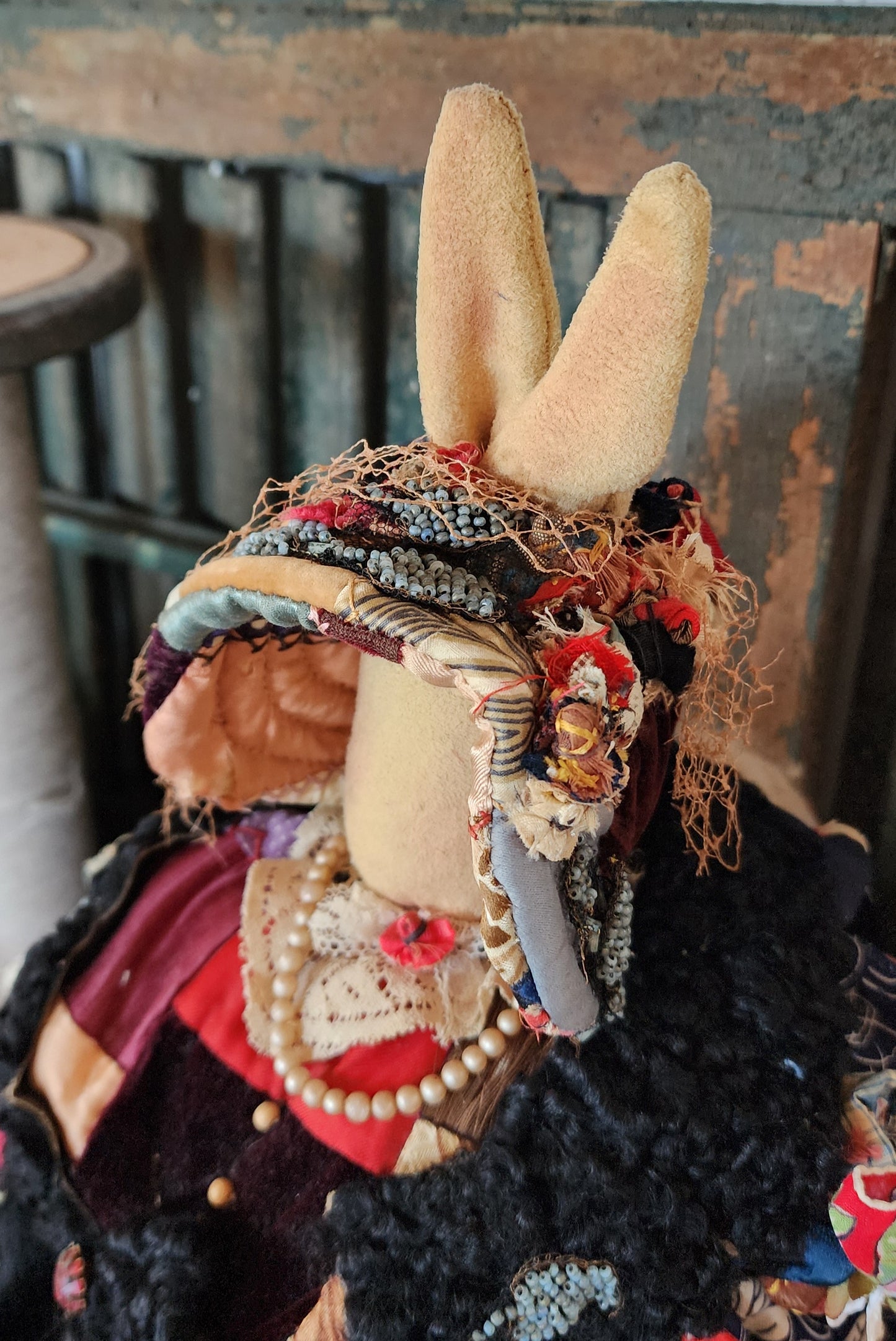 Grandma's Vintage Quilt/Linen Bunny