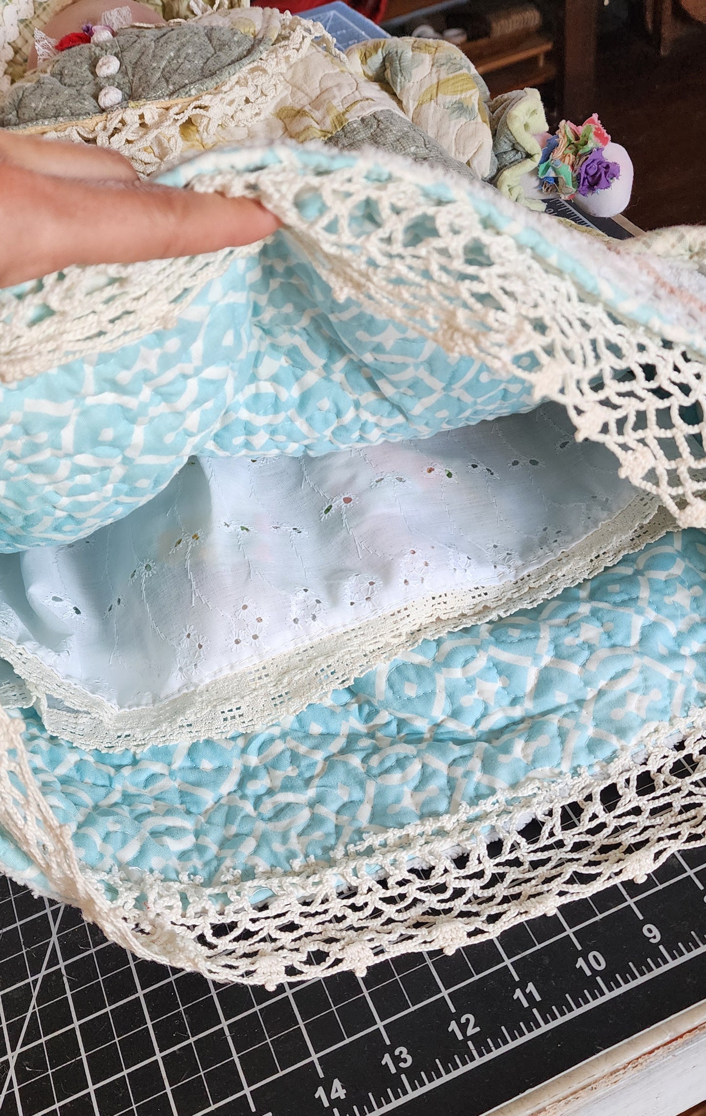 Grandma's Vintage Quilt/Linen Doll