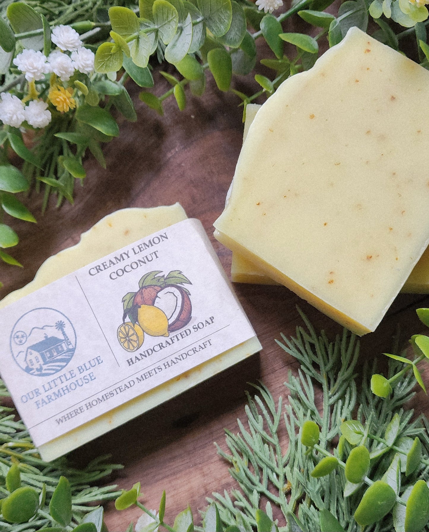 Creamy Lemon Coconut Handmade Soap