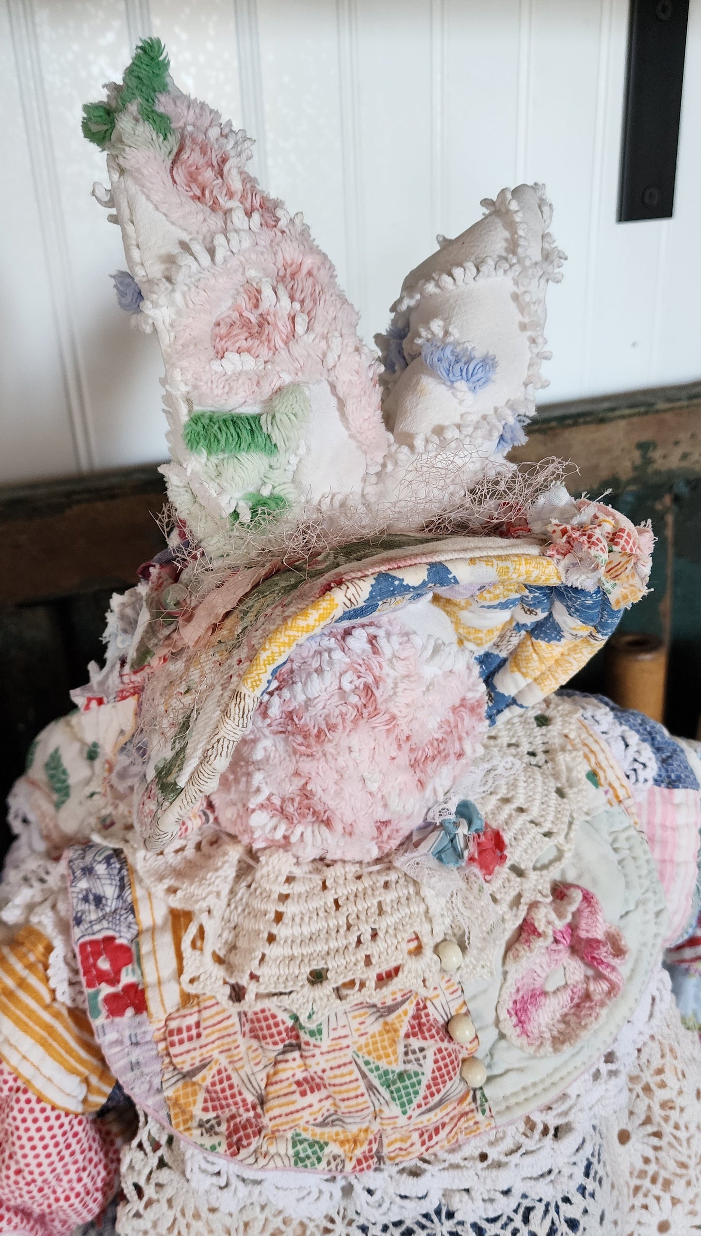 Grandma's Vintage Quilt/Linen Bunny