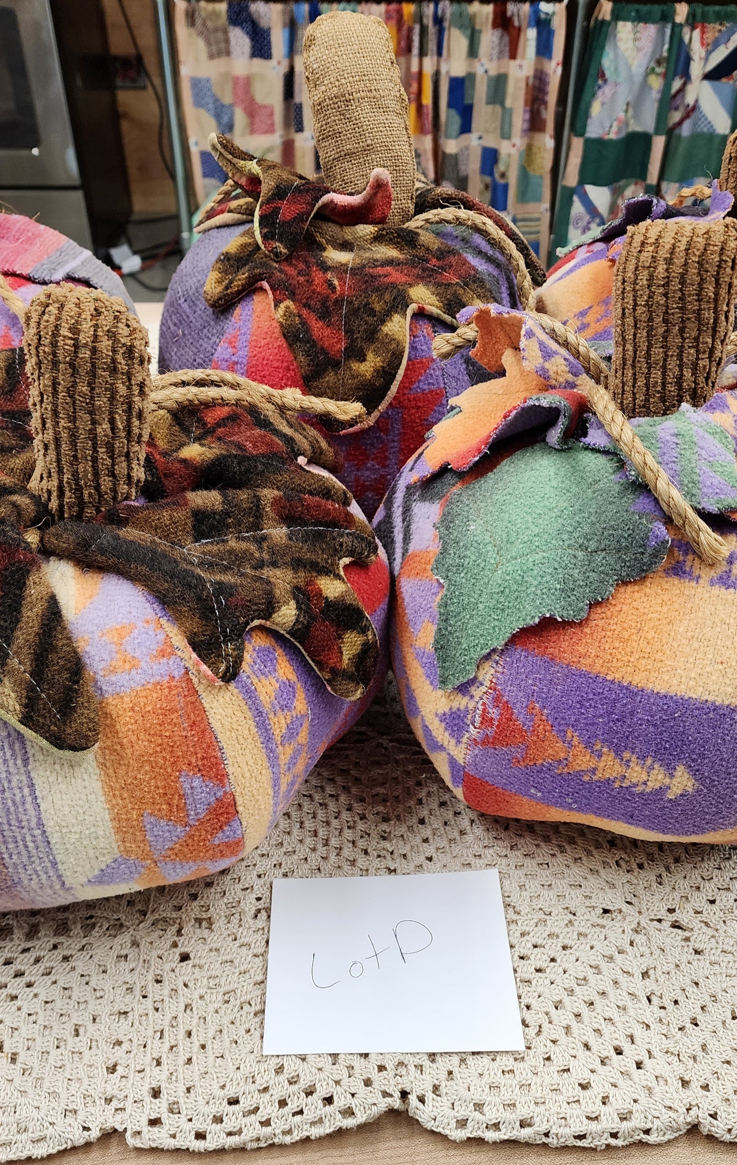 Grandma's Vintage Linen Pumpkin - Lot D
