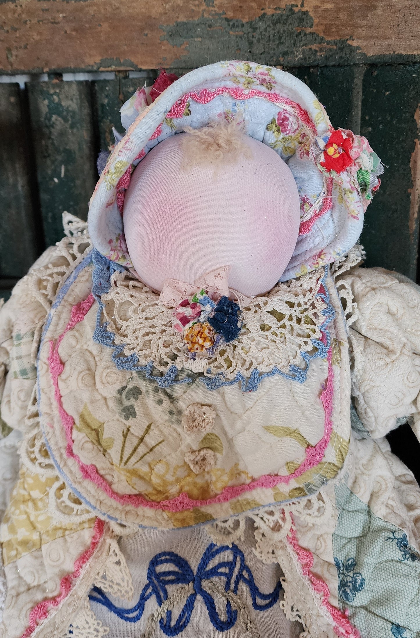 Grandma's Vintage Quilt/Linen Doll