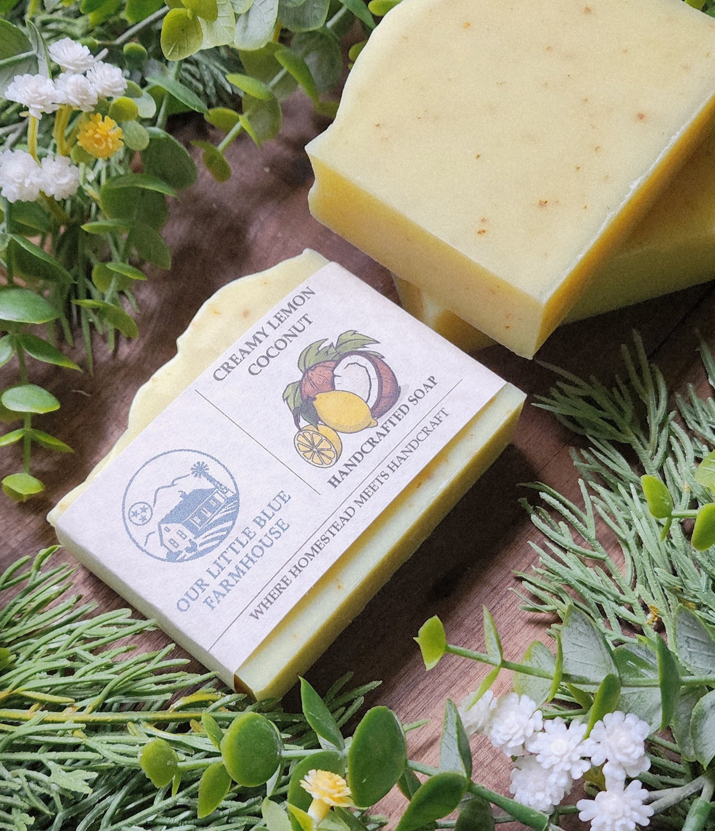 Creamy Lemon Coconut Handmade Soap