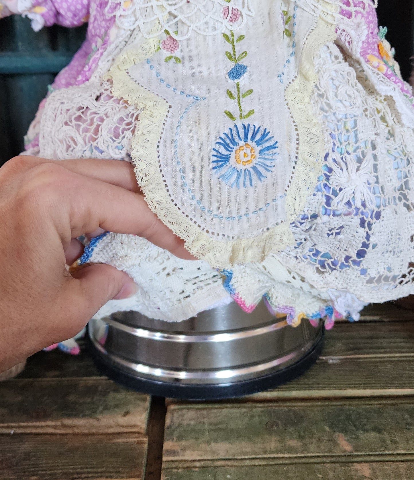 Grandma's Vintage Quilt/Linen Doll
