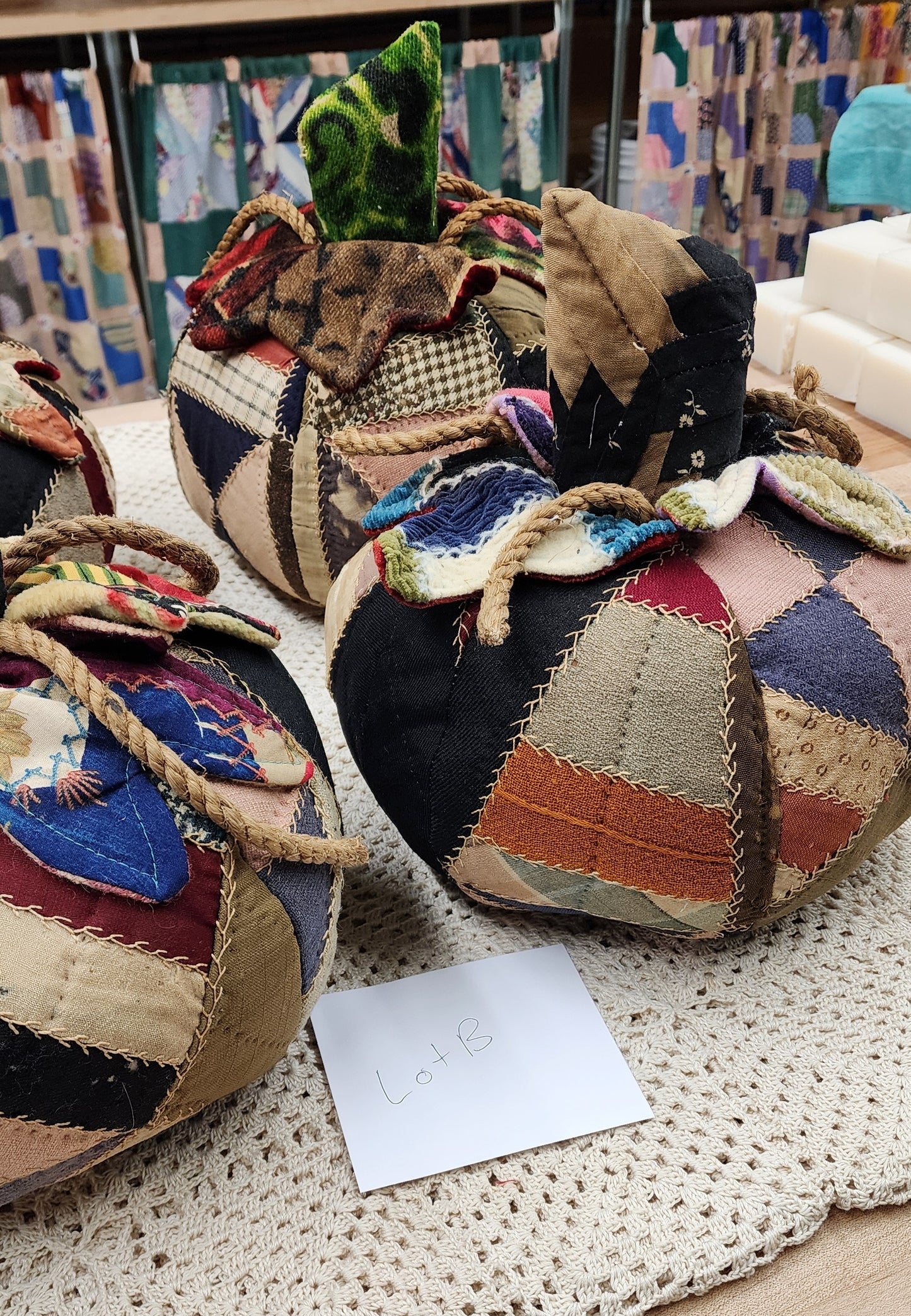 Grandma's Vintage Quilt Pumpkin - Lot B
