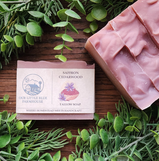 Saffron Cedarwood Tallow Soap