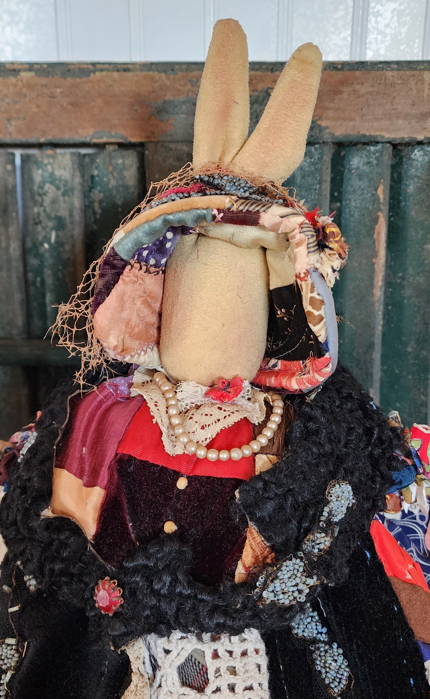 Grandma's Vintage Quilt/Linen Bunny