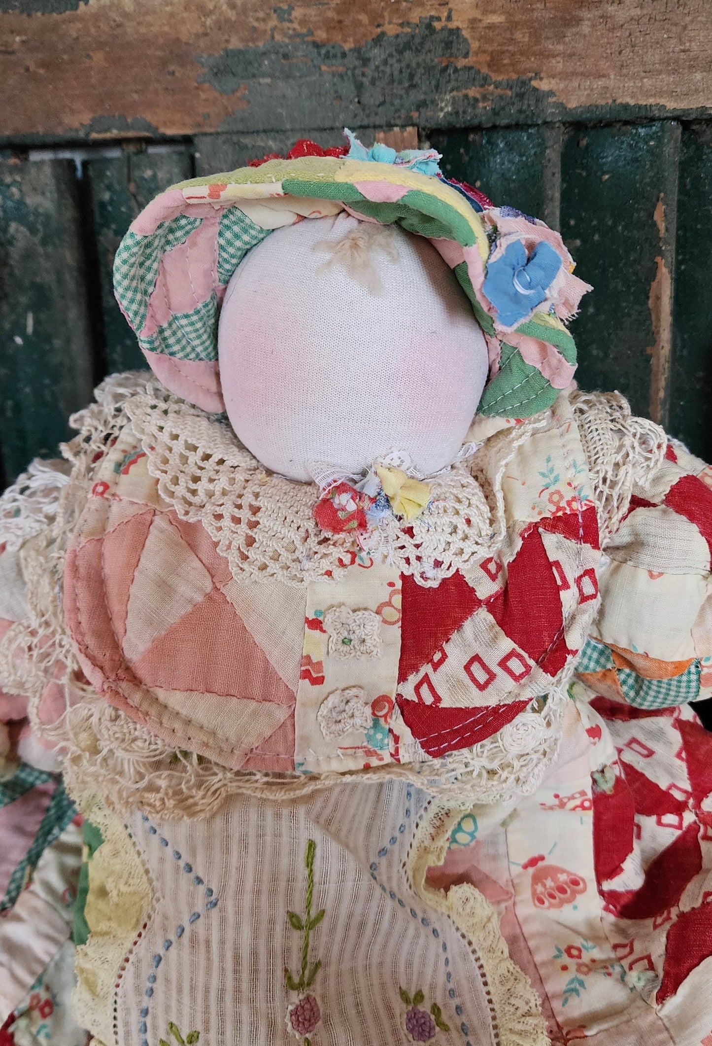 Grandma's Vintage Quilt/Linen Doll