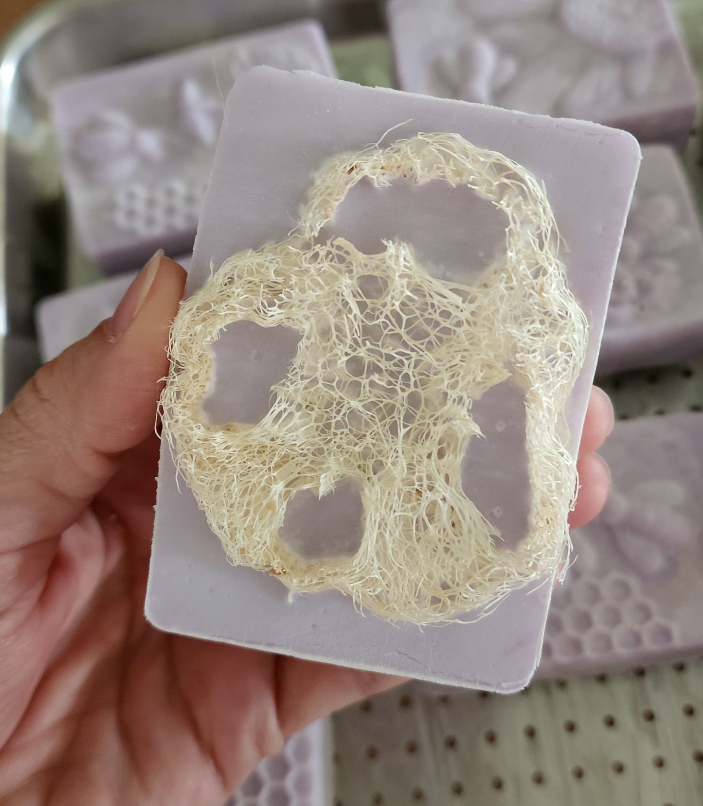 Lavender Loofah Handmade Soap