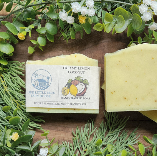 Creamy Lemon Coconut Handmade Soap