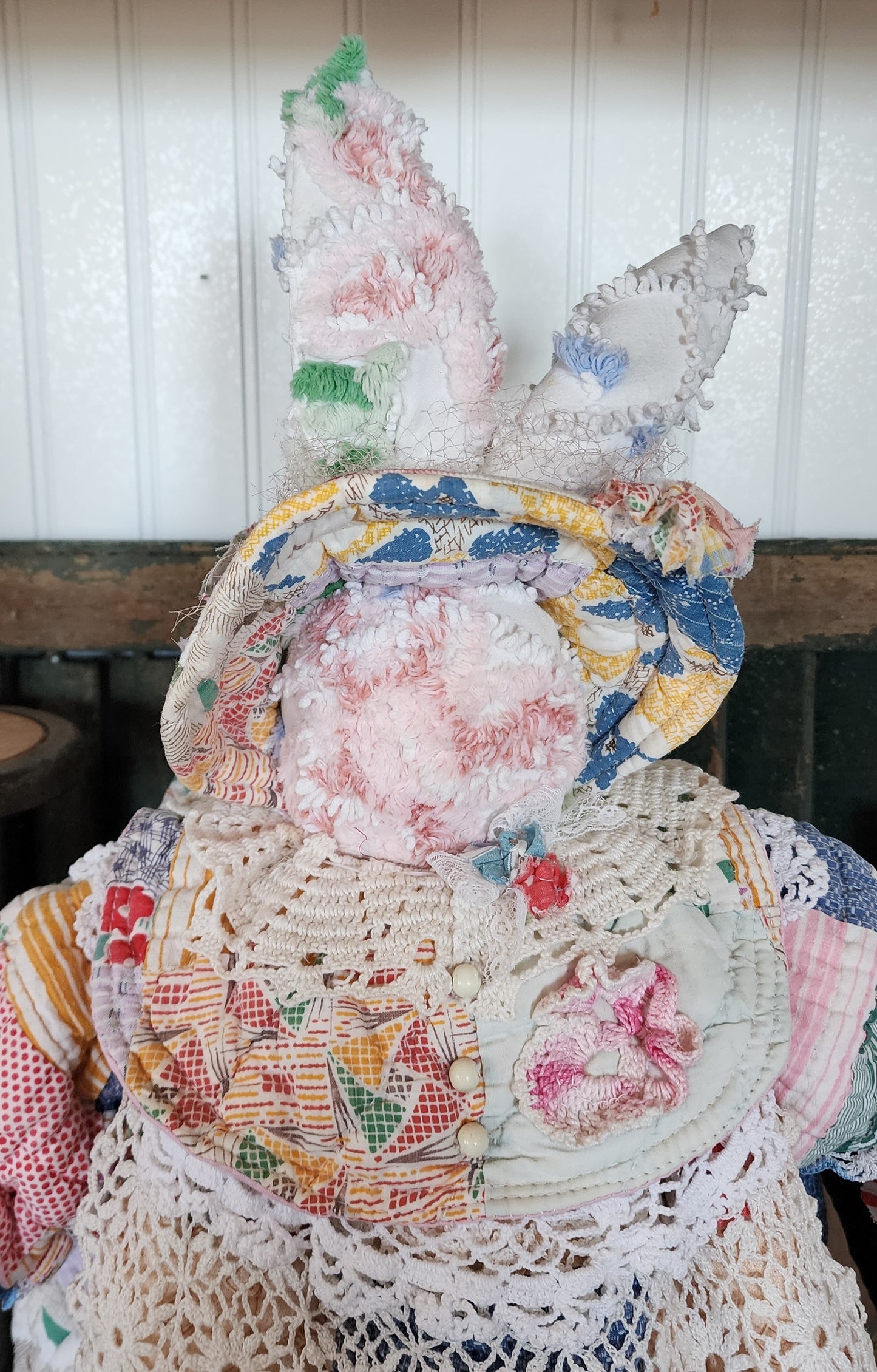 Grandma's Vintage Quilt/Linen Bunny