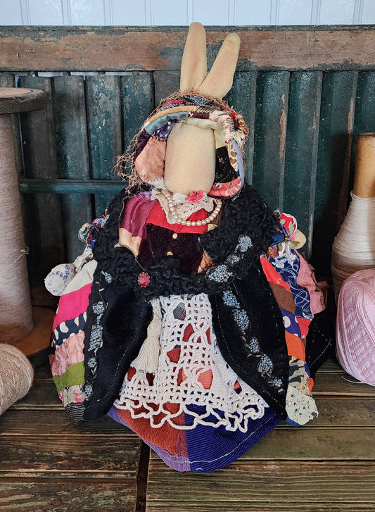 Grandma's Vintage Quilt/Linen Bunny
