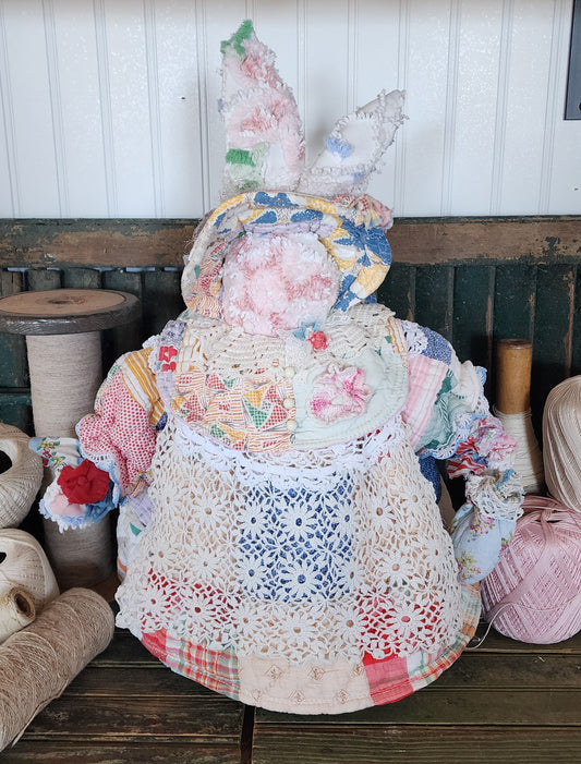 Grandma's Vintage Quilt/Linen Bunny